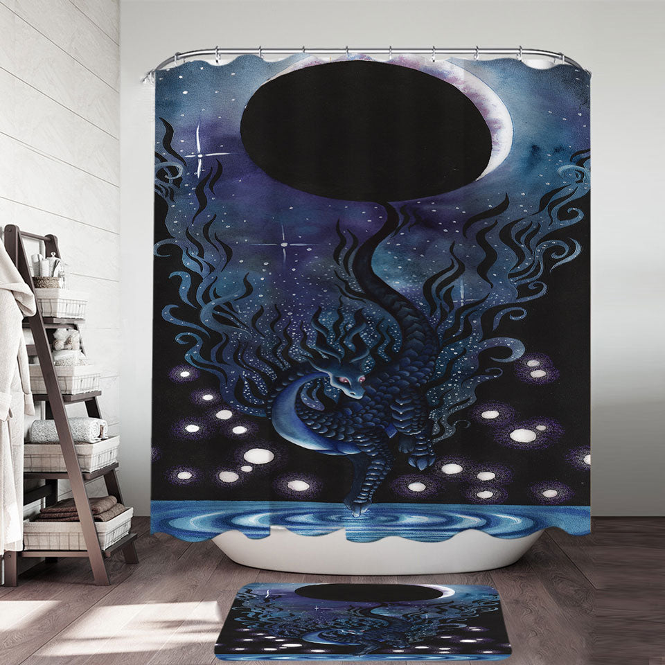 Waters of Imagination Cool Fantasy Art Dragon Shower Curtain