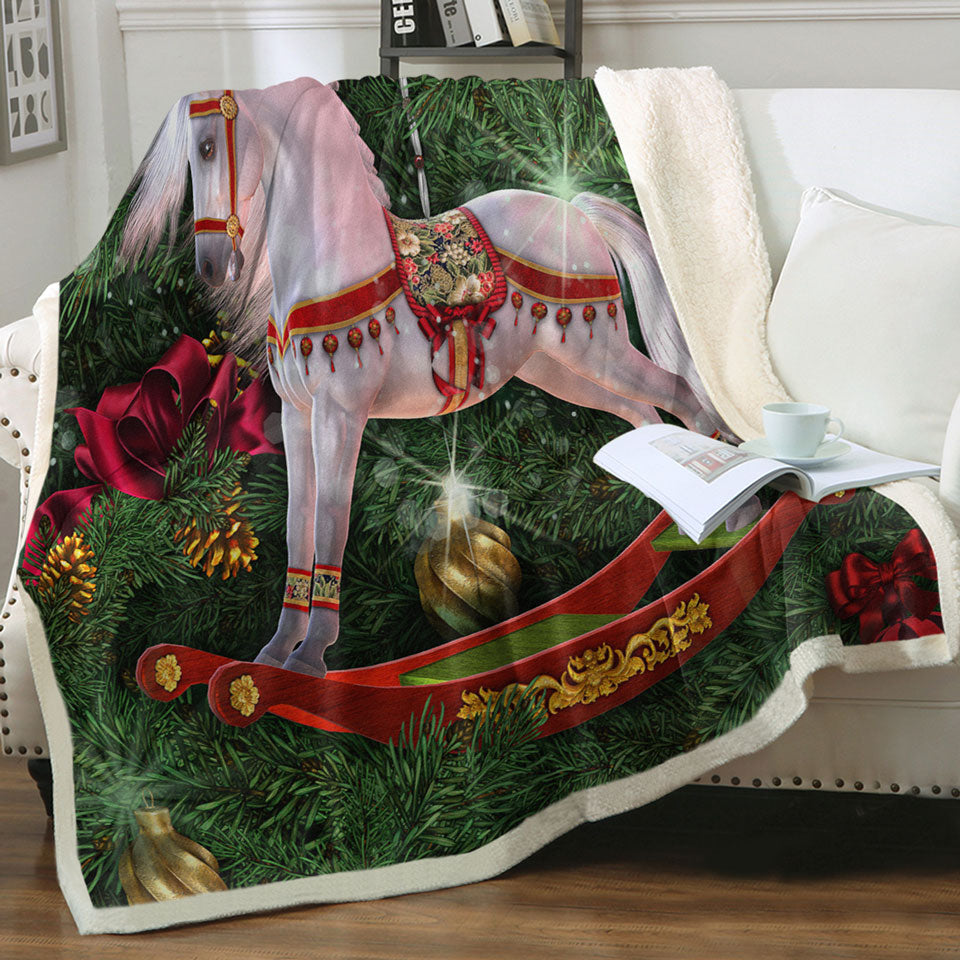products/White-Horse-Swing-the-Magic-of-Christmas-Blankets