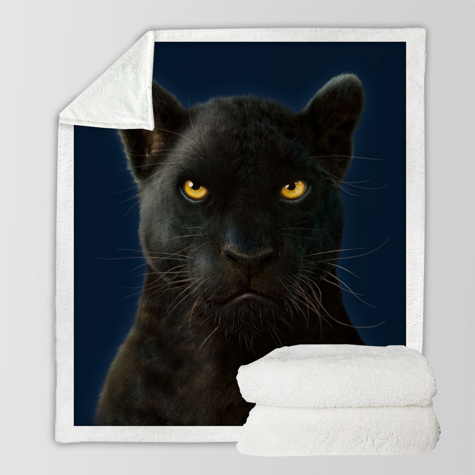 products/Wild-Animal-Art-Portrait-Black-Panther-Sherpa-Blanket