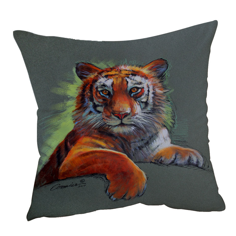Wild Animal Throw Pillow Art Drawings Tiger Sketch