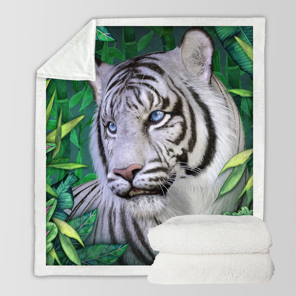 products/Wild-Animals-Art-Tropical-White-Tiger-Throws