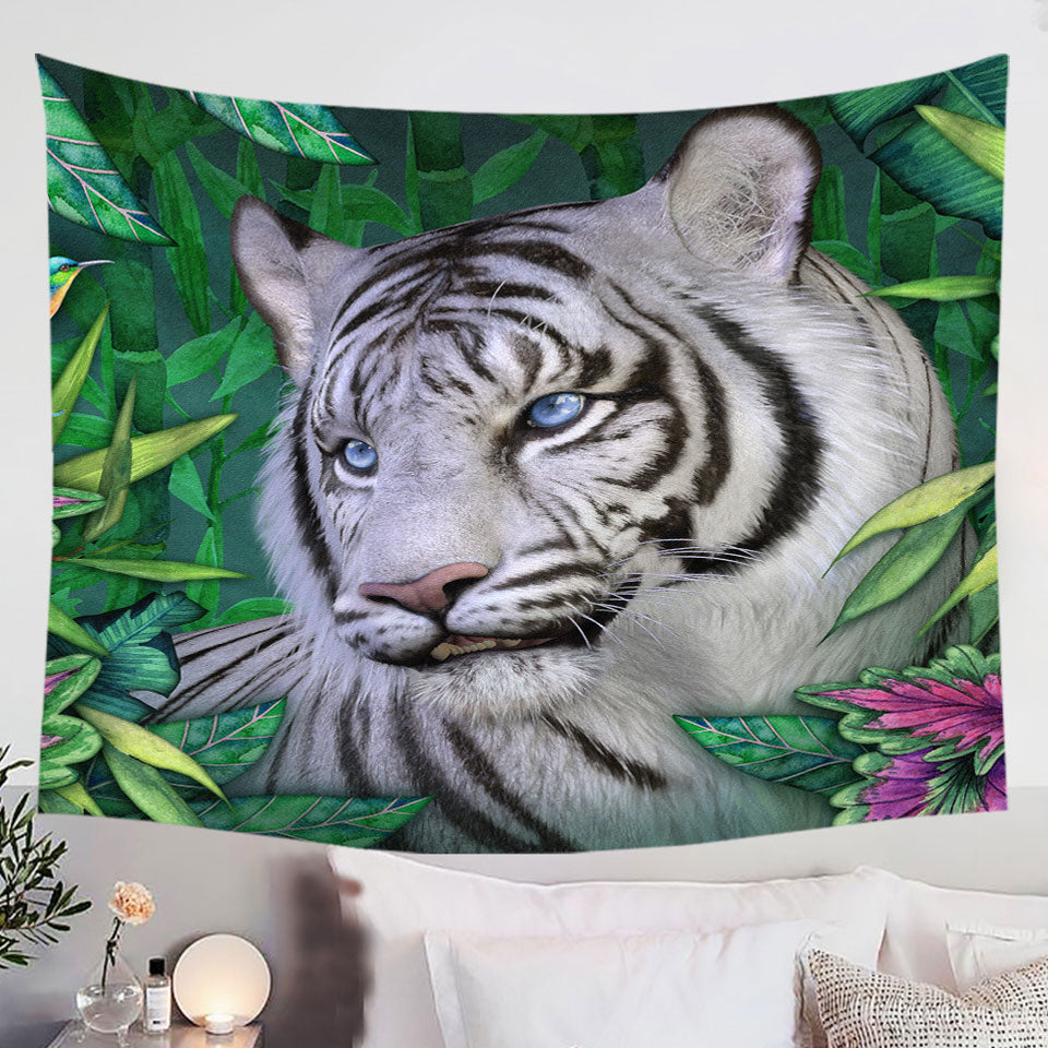 Wild-Animals-Wall-Decor-Art-Tropical-White-Tiger-Tapestry