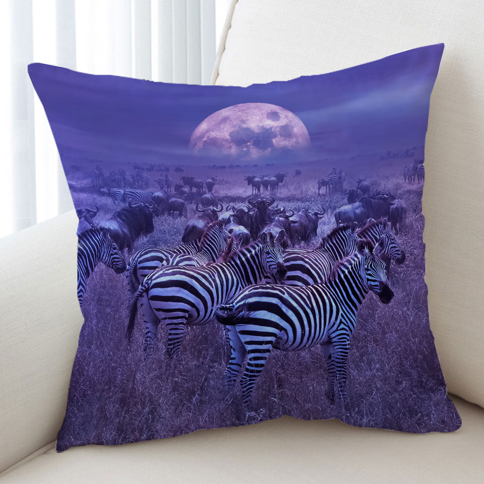 Wildebeest and Zebra Cushions