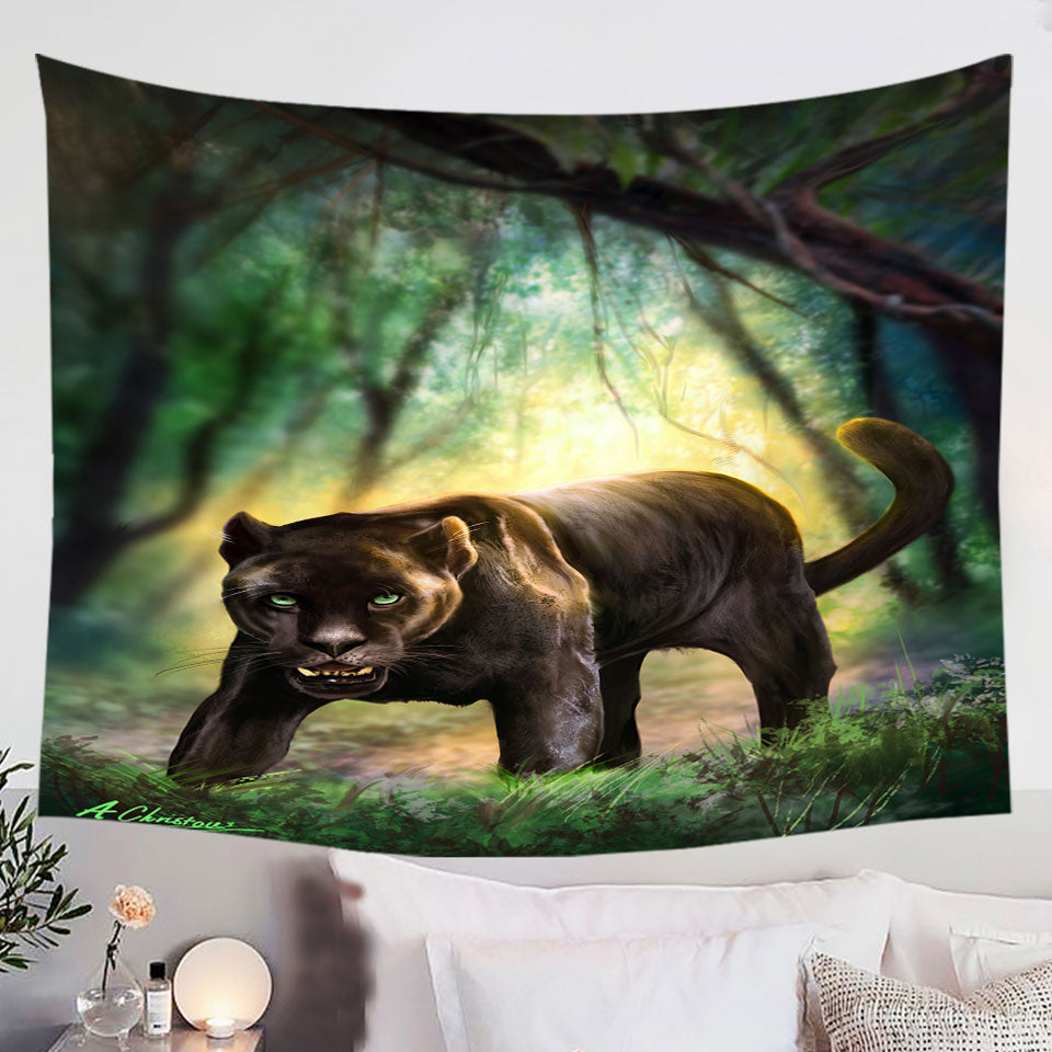 Wildlife-Art-Beautiful-Black-Panther-Wall-Decor-for-Men
