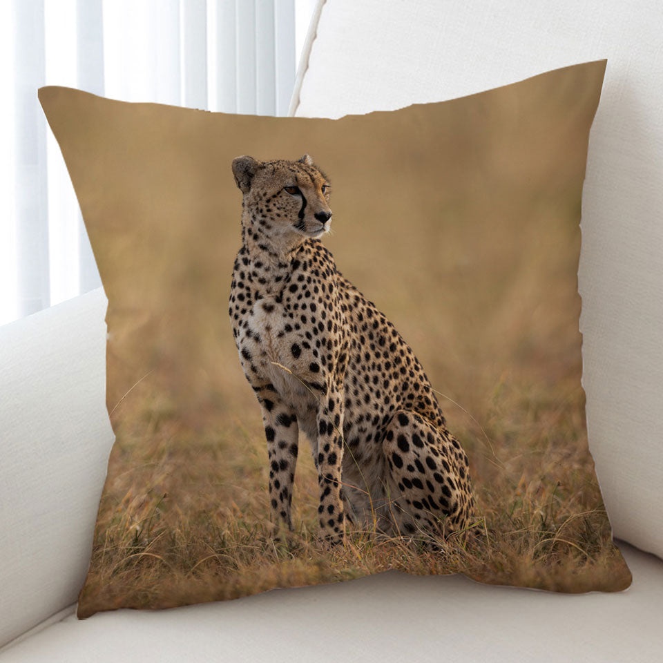 Wildlife Photo of Cheetah Throw Pillow Cover