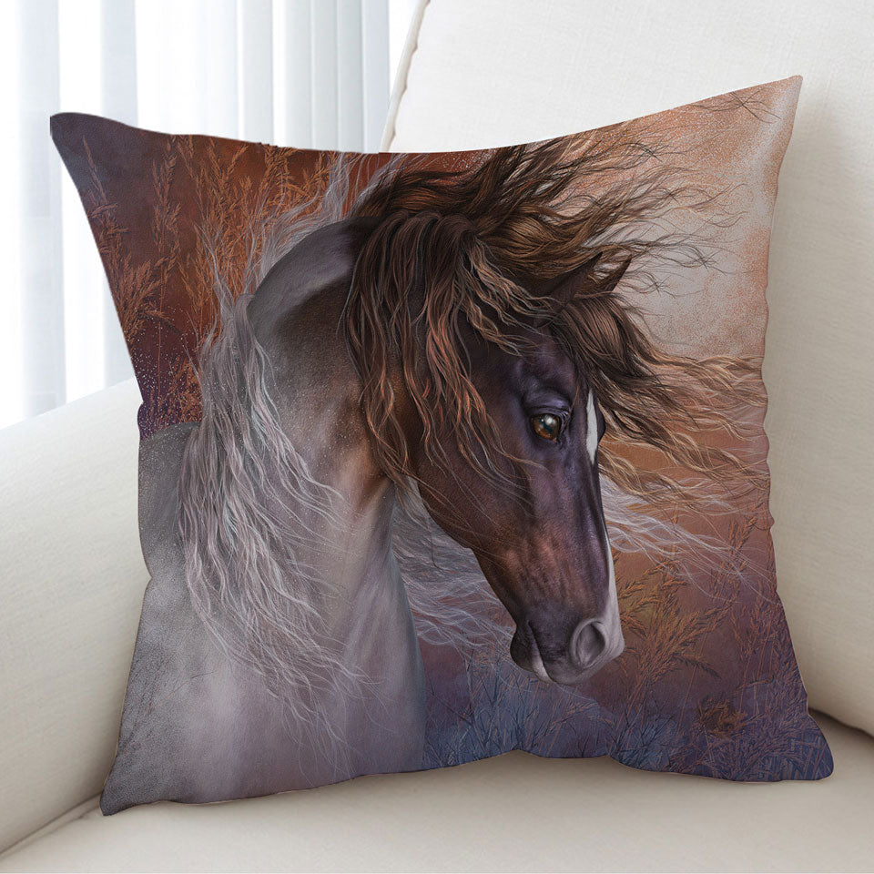 Wind Stalker Beautiful Wild Horse Cushions