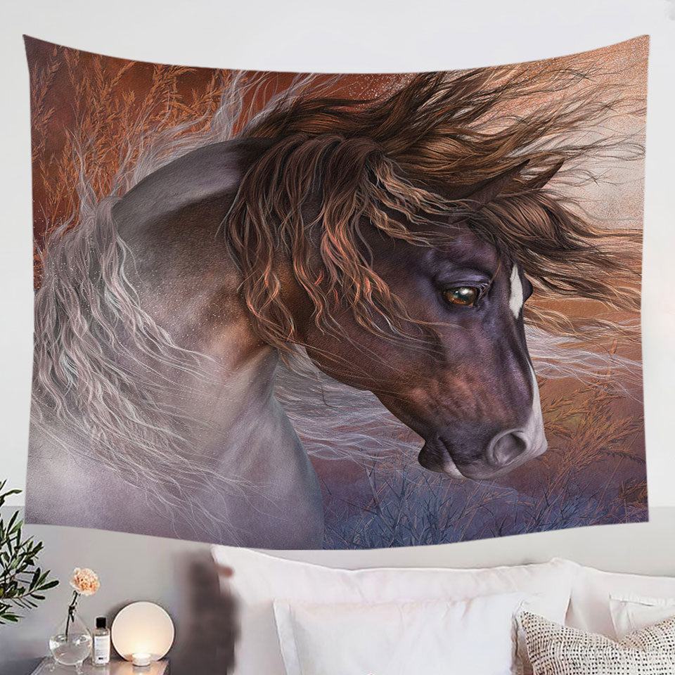 Wind-Stalker-Beautiful-Wild-Horse-Wall-Decor-Tapestry-Prints
