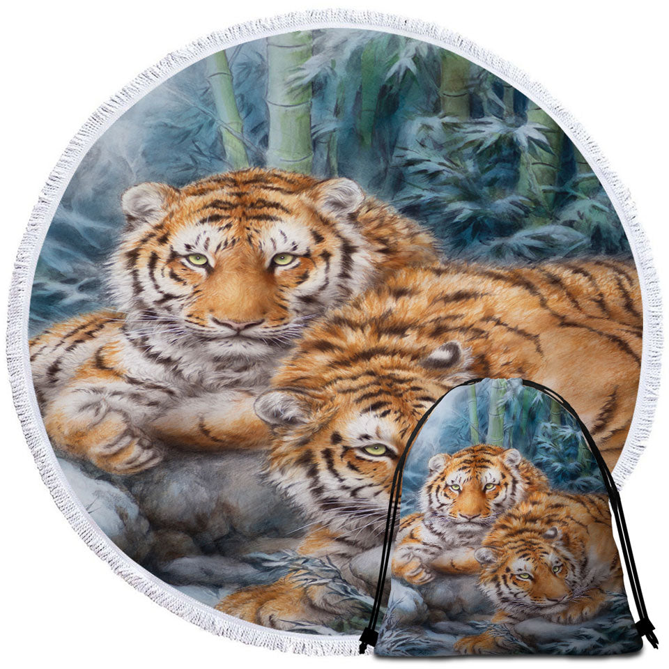 Winter Bamboos Wild Tigers Best Beach Towels