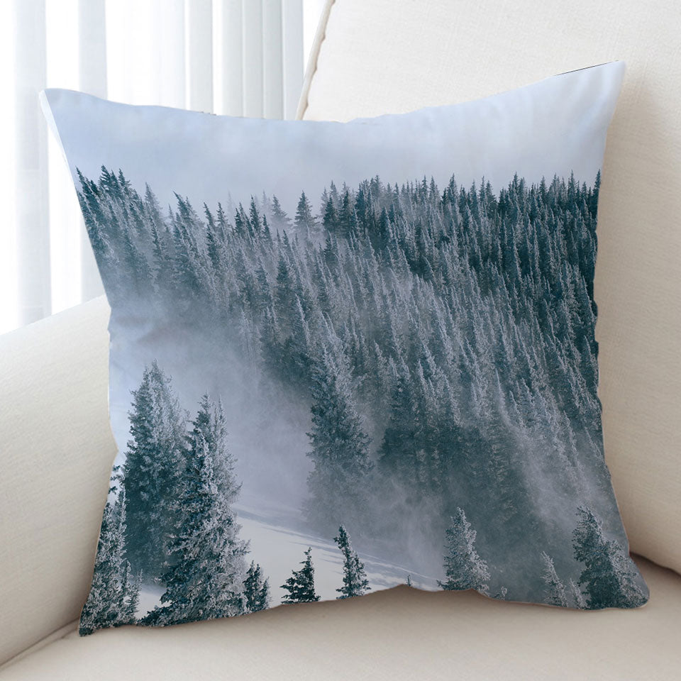 Winter Cushions Snowy Mountain Forest