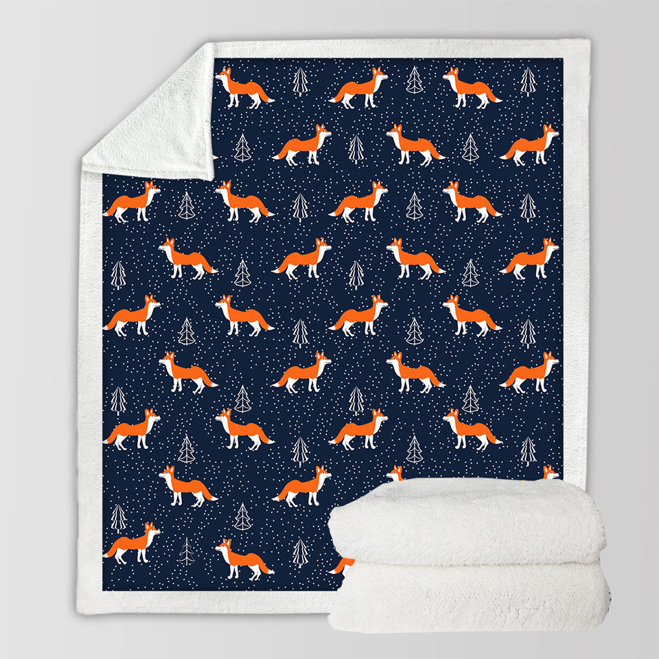 Winter Fox Sherpa Blanket