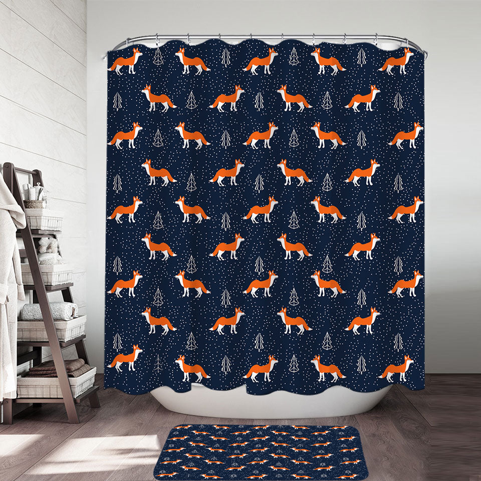 Winter Fox Shower Curtain