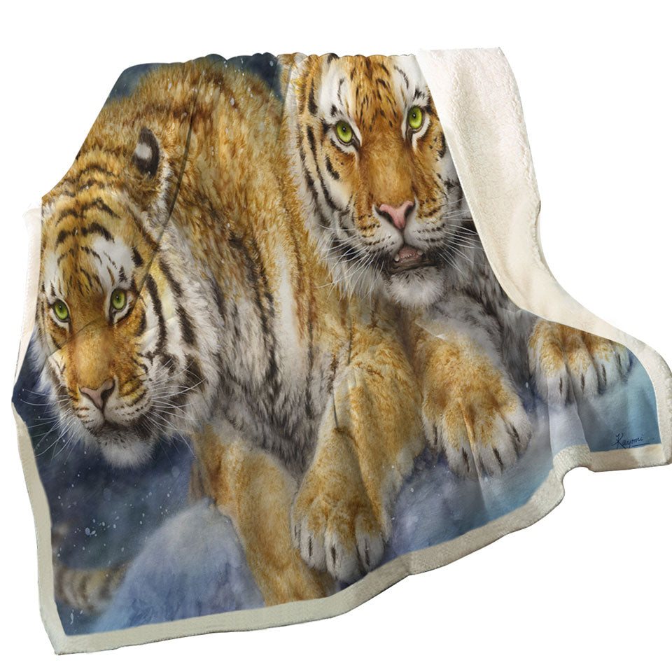 Winter Storm Tigers Couch Throws