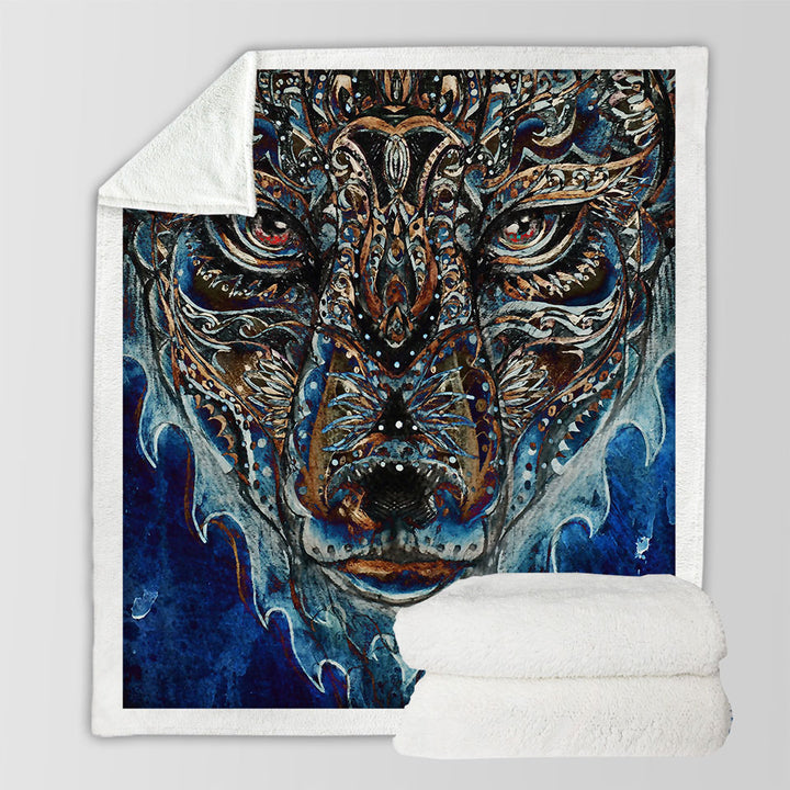 Wolf Throws Tough Native American Painting