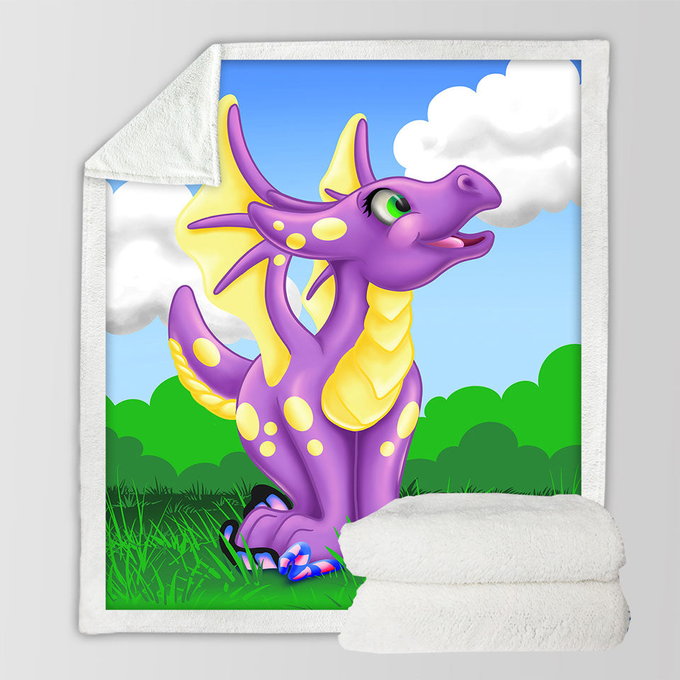 products/Yellow-Purple-Sweet-Dragon-Sherpa-Blanket-for-Children