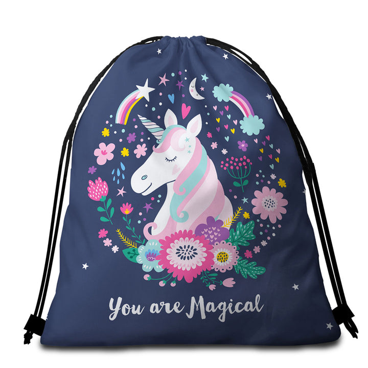 You are Magical Unicorn Beach Towel Bags