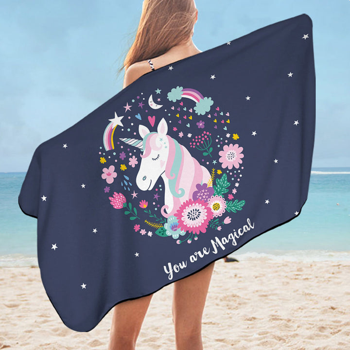 You are Magical Unicorn Pool Towels for Girls